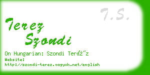 terez szondi business card